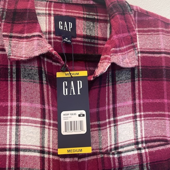 NWT Gap Women's Boyfriend Flannel Top Size M Candice - Picture 4 of 7